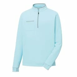 FootJoy Fleece 1/4 Zip With Contrast Trim -Golf Clubs Shop footjoy fleece 1 4 zip with contrast trim ice blue grey 01 83389.1632772100