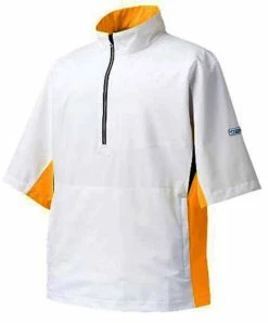 FootJoy Hydrolite Short Sleeve Rain Shirt - Previous Season Style -Golf Clubs Shop footjoy hydrolite short sleeve rain shirt previous season style white yellow black 01 75939.1632930642
