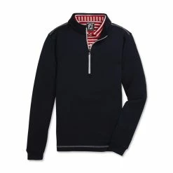 FootJoy Junior 1/2 Zip Midlayer With Contrast Stitch -Golf Clubs Shop footjoy junior 1 2 zip midlayer with contrast stitch navy 01 75629.1676596967