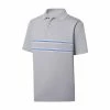 FootJoy Lisle Double Bend Knit Collar Polo -Golf Clubs Shop footjoy lisle double bend knit collar polo heather dove grey 01 90947.1648733072