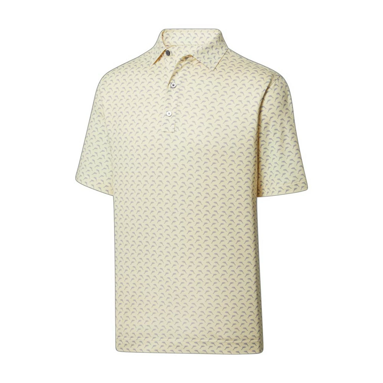 FootJoy Lisle Leaping Dolphins Print Self Collar Polo 2 FootJoy Lisle Leaping Dolphins Print Self Collar Polo - Image 2
