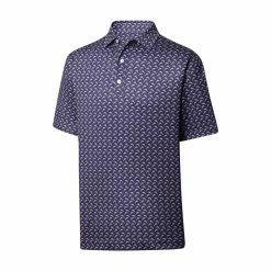 FootJoy Lisle Leaping Dolphins Print Self Collar Polo 6 FootJoy Lisle Leaping Dolphins Print Self Collar Polo -Golf Clubs Shop footjoy lisle leaping dolphins print self collar polo navy lavender 01 81558.1648733386