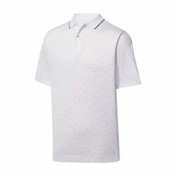 FootJoy Lisle Push Play Print Knit Collar Polo -Golf Clubs Shop footjoy lisle push play print knit collar polo white lavender 01 22339.1648733202