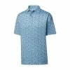 FootJoy Lisle Shadow Palm Print Self Collar Polo -Golf Clubs Shop footjoy lisle shadow palm print self collar polo ink dusk blue 01 39636.1649086936