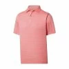 FootJoy Lisle Triple Pinstripe Self Collar Polo -Golf Clubs Shop footjoy lisle triple pinstripe self collar polo coral 01 76777.1676580959
