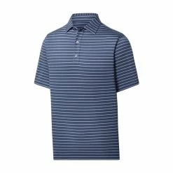 FootJoy Lisle Triple Pinstripe Self Collar Polo -Golf Clubs Shop footjoy lisle triple pinstripe self collar polo ink 01 64946.1676584802