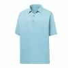 FootJoy Lisle Weather Print Self Collar Polo -Golf Clubs Shop footjoy lisle weather print self collar polo ice blue 01 97177.1632336108
