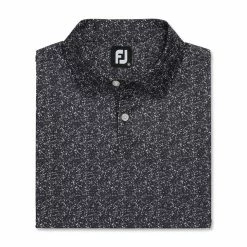 FootJoy Paint Splatter Print Lisle Self Collar Polo -Golf Clubs Shop footjoy paint splatter print lisle self collar polo black white 04 05179.1673905634