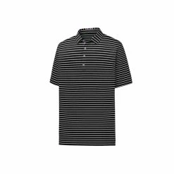 FootJoy Pique Mixed Stripe Self Collar Polo 5 FootJoy Pique Mixed Stripe Self Collar Polo -Golf Clubs Shop footjoy pique mixed stripe self collar polo black white 01 62661.1632336474