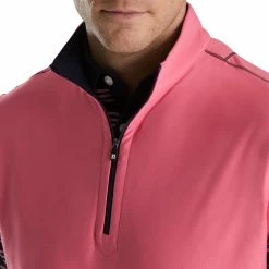 FootJoy Quarter-Zip Brushed Back Vest -Golf Clubs Shop footjoy quarter zip brushed back vest watermelon 03 65959.1673904966
