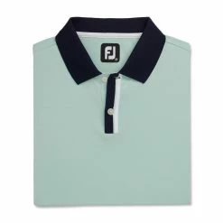 FootJoy Solid Stretch Pique With Stripe Placket Knit Collar Polo 11 FootJoy Solid Stretch Pique With Stripe Placket Knit Collar Polo -Golf Clubs Shop footjoy solid stretch pique with stripe placket knit collar polo sage 04 59736.1673904879