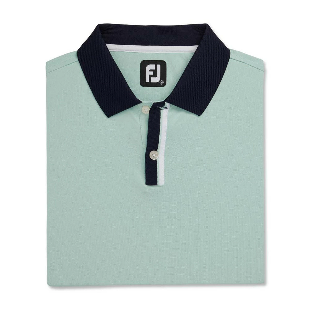 FootJoy Solid Stretch Pique With Stripe Placket Knit Collar Polo 4 FootJoy Solid Stretch Pique With Stripe Placket Knit Collar Polo - Image 4