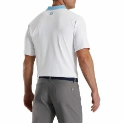 FootJoy Solid Stretch Pique With Stripe Placket Knit Collar Polo 13 FootJoy Solid Stretch Pique With Stripe Placket Knit Collar Polo -Golf Clubs Shop footjoy solid stretch pique with stripe placket knit collar polo white 02 63688.1673902608