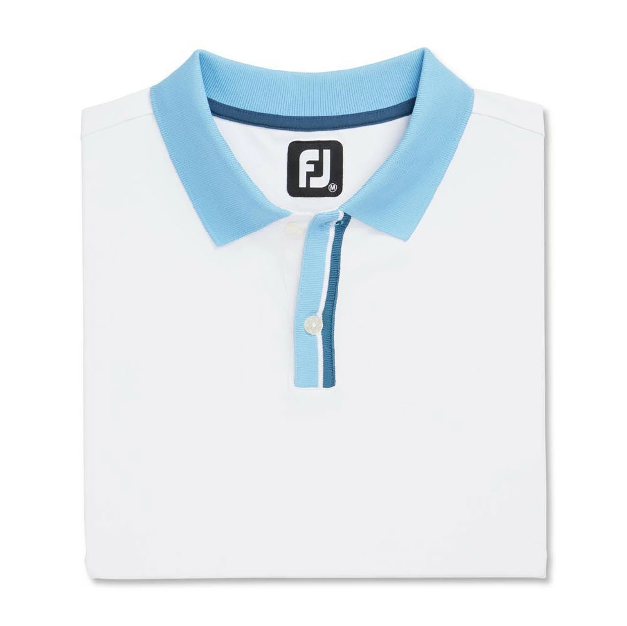 FootJoy Solid Stretch Pique With Stripe Placket Knit Collar Polo 8 FootJoy Solid Stretch Pique With Stripe Placket Knit Collar Polo - Image 8