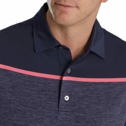 FootJoy Spacedye Block Lisle Self Collar Polo -Golf Clubs Shop footjoy spacedye block lisle self collar polo navy 03 25483.1673901588