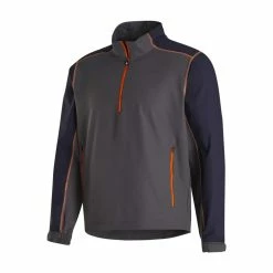FootJoy Sport Windshirt -Golf Clubs Shop footjoy sport windshirt charcoal navy orange 01 08186.1646236671