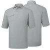 FootJoy Spun Poly Chest Pocket Polo - Self Collar - Closeout -Golf Clubs Shop footjoy spun poly chest pocket polo self collar heather grey 01 09367.1632420481