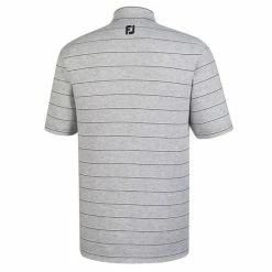 FootJoy Spun Poly Stripe Polo - Self Collar - Closeout -Golf Clubs Shop footjoy spun poly stripe polo self collar heather grey 02 89942.1632420089