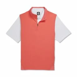 FootJoy Stretch Woven Vest With Knit Accents -Golf Clubs Shop footjoy stetch woven vest with knit accents coral 04 15386.1673903325
