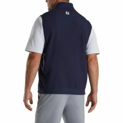 FootJoy Stretch Woven Vest With Knit Accents -Golf Clubs Shop footjoy stetch woven vest with knit accents navy 02 24814.1673901543