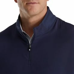 FootJoy Stretch Woven Vest With Knit Accents -Golf Clubs Shop footjoy stetch woven vest with knit accents navy 03 37453.1673904509