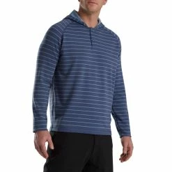 FootJoy Striped Hoodie 16 FootJoy Striped Hoodie -Golf Clubs Shop footjoy striped hoodie bluestone denim 01 84858.1673900403