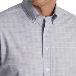 FootJoy Super Soft Woven Plaid Shirt 32 FootJoy Super Soft Woven Plaid Shirt -Golf Clubs Shop footjoy super soft woven plaid shirt dusty purple white azure 03 07441.1671652337