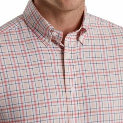FootJoy Super Soft Woven Plaid Shirt 52 FootJoy Super Soft Woven Plaid Shirt -Golf Clubs Shop footjoy super soft woven plaid shirt white coral pink graphite 03 16269.1671652025