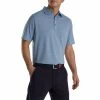 FootJoy Trio Stripe Lisle Self Collar Polo - FJ Logo -Golf Clubs Shop footjoy trio stripe lisle self collar polo fj logo denim 01 28964.1676598112