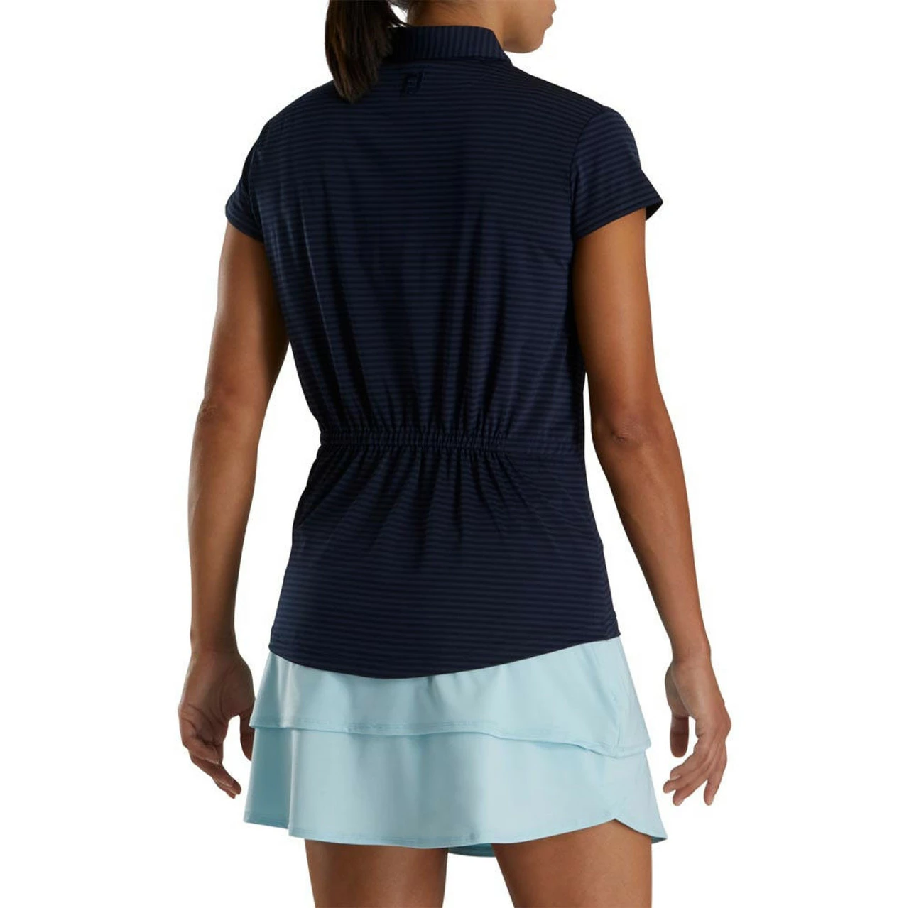 FootJoy Women's Cap Sleeve Tonal Stripe Polo 2 FootJoy Women's Cap Sleeve Tonal Stripe Polo - Image 2
