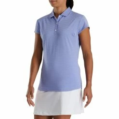 FootJoy Women's Cap Sleeve Tonal Stripe Polo 12 FootJoy Women's Cap Sleeve Tonal Stripe Polo -Golf Clubs Shop footjoy womens cap sleeve tonal stripe polo violet 01 21198.1673899944