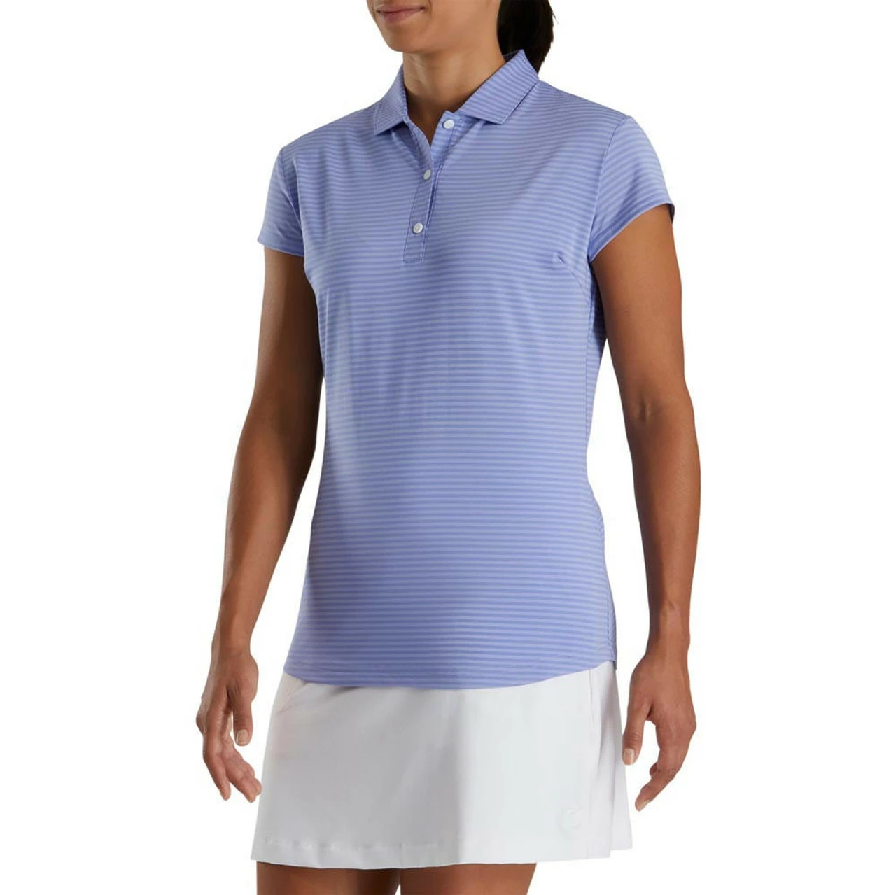 FootJoy Women's Cap Sleeve Tonal Stripe Polo 5 FootJoy Women's Cap Sleeve Tonal Stripe Polo - Image 5
