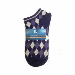 FootJoy Women's ComfortSof Low Cut Argyle Print Fashion Sock -Golf Clubs Shop footjoy womens comfortsof low cut argyle print fashion sock purple 01 87628.1673901045
