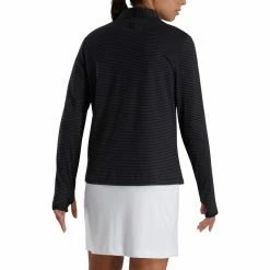 FootJoy Women's Half-Zip Tonal Stripe Mid-Layer -Golf Clubs Shop footjoy womens half zip tonal stripe mid layer black 03 25140.1676589912
