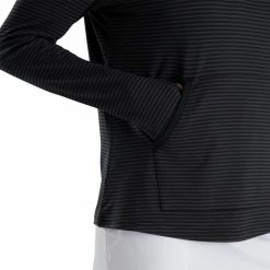 FootJoy Women's Half-Zip Tonal Stripe Mid-Layer -Golf Clubs Shop footjoy womens half zip tonal stripe mid layer black 04 10600.1676583634