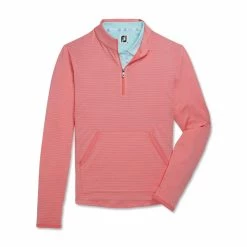 FootJoy Women's Half-Zip Tonal Stripe Mid-Layer -Golf Clubs Shop footjoy womens half zip tonal stripe mid layer bright coral 01 21569.1676593599