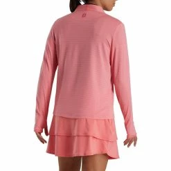 FootJoy Women's Half-Zip Tonal Stripe Mid-Layer -Golf Clubs Shop footjoy womens half zip tonal stripe mid layer bright coral 03 92334.1676584091