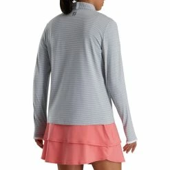FootJoy Women's Half-Zip Tonal Stripe Mid-Layer -Golf Clubs Shop footjoy womens half zip tonal stripe mid layer grey 03 84619.1676596849