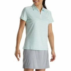FootJoy Women's Heather Stripe Polo -Golf Clubs Shop footjoy womens heather stripe polo aquamarine 02 61688.1631901194