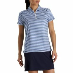 FootJoy Women's Heather Stripe Polo -Golf Clubs Shop footjoy womens heather stripe polo cobalt 02 01128.1631901194