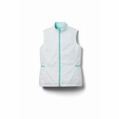 FootJoy Women's Insulated Reversible Vest -Golf Clubs Shop footjoy womens insulated reversible vest white aquamarine 01 43308.1633109904