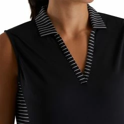 FootJoy Women's Open Placket Sleeveless Polo -Golf Clubs Shop footjoy womens open placket sleeveless polo black 04 12476.1673285373