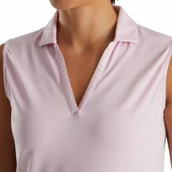 FootJoy Women's Open Placket Sleeveless Polo -Golf Clubs Shop footjoy womens open placket sleeveless polo pink 03 15779.1673285467