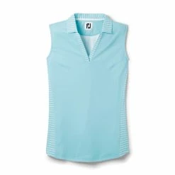 FootJoy Women's Open Placket Sleeveless Polo -Golf Clubs Shop footjoy womens open placket sleeveless polo sky 01 87746.1673285373
