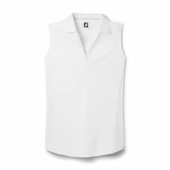 FootJoy Women's Open Placket Sleeveless Polo -Golf Clubs Shop footjoy womens open placket sleeveless polo white 01 58183.1673285373