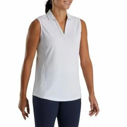 FootJoy Women's Open Placket Sleeveless Polo -Golf Clubs Shop footjoy womens open placket sleeveless polo white 02 53945.1673285373