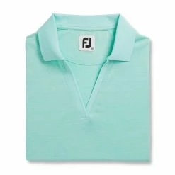 FootJoy Women's Open Placket Space Dye Polo 29 FootJoy Women's Open Placket Space Dye Polo -Golf Clubs Shop footjoy womens open placket space dye polo aquamarine white 05 65345.1631902166