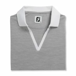 FootJoy Women's Open Placket Space Dye Polo 24 FootJoy Women's Open Placket Space Dye Polo -Golf Clubs Shop footjoy womens open placket space dye polo grey white 05 84053.1631902166