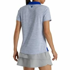 FootJoy Women's Open Placket Space Dye Polo 17 FootJoy Women's Open Placket Space Dye Polo -Golf Clubs Shop footjoy womens open placket space dye polo white cobalt 03 61777.1631902166