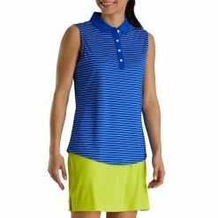 FootJoy Women's Sleeveless Pinstripe Polo -Golf Clubs Shop footjoy womens sleeveless pinstripe polo cobalt 02 86720.1633122943